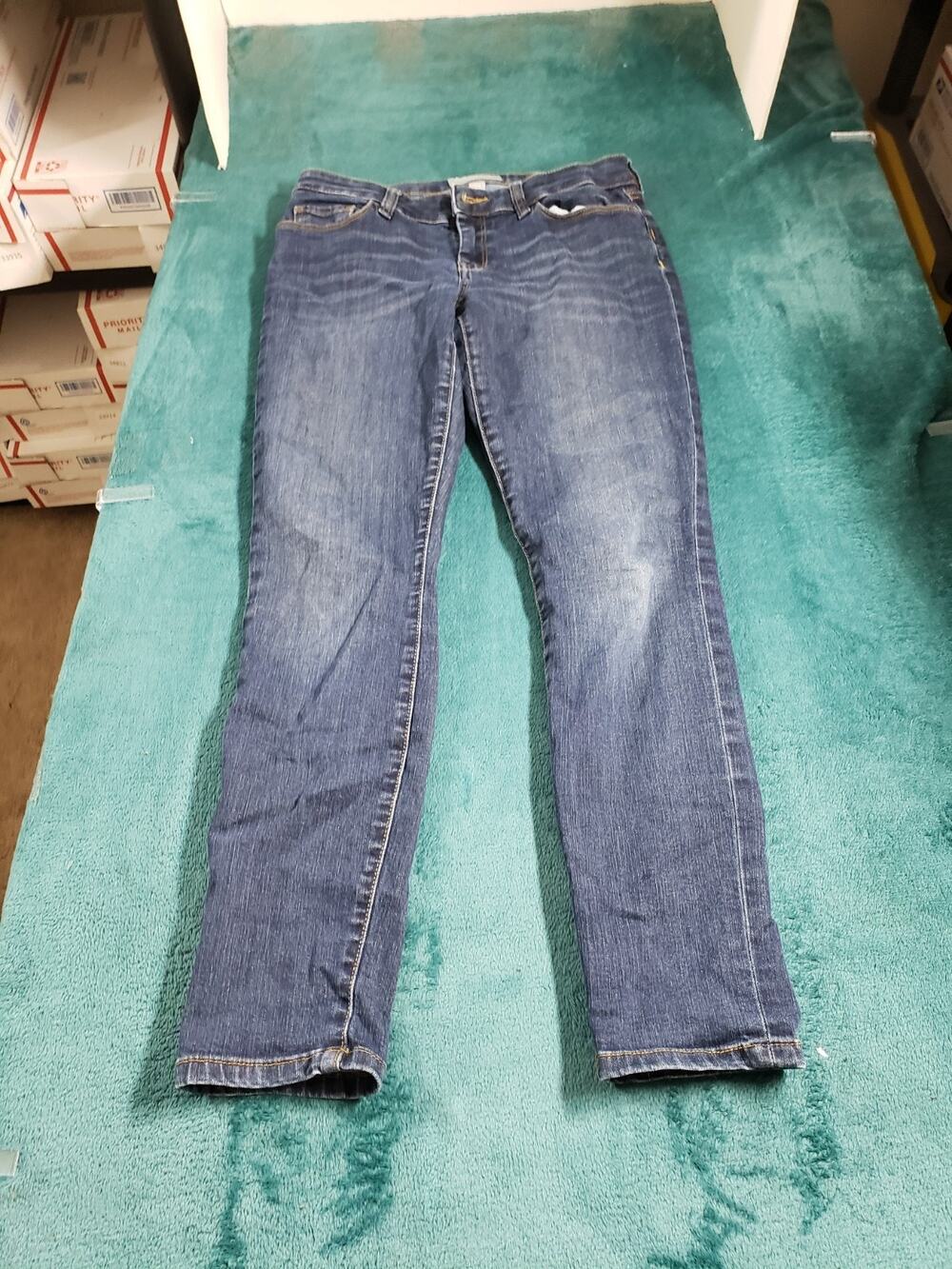 Banana Republic Jeans Size 4 Petite Women Blue Pants Stretch Mid Rise Skinny